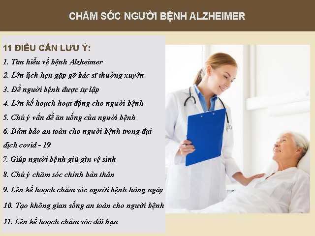 Hướng dẫn chăm sóc người bệnh Alzheimer tại nhà đúng cách